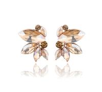 FDEETY Orecchini da Donne Marquise Cluster Orecchini Pendenti Sposa Gioielli per Spose Orecchini Pendenti da Matrimonio (Champagne)