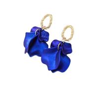 FDEETY Orecchini da Donne Orecchini con Petali Colorati Orecchini Pendenti Sposa Gioielli per Spose Orecchini Pendenti da Matrimonio Blu