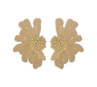 FDEETY Orecchini Donna Fiore Orecchini a Perno Vintage a Forma di Margherita Esagerata Regali di Gioielli Margherita Stile Boho e Retrò Semplice (Oro)