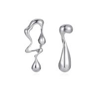 FDEETY Orecchini Goccia Eleganti Argento Brillante Pendenti Cristallo Minimalisti Donna Accessori Cerimonia Matrimonio