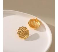 FDEETY Orecchini Goccia Ondulati Oro 18k Struttura Scanalata Eleganti Gioielli Donna Stile Minimalista