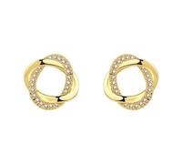 FDEETY Orecchini Nodo Intrecciato Brillanti Zirconia Cubica Placcati Oro Eleganti Gioielli Donna Lobo