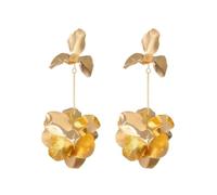Fdeety Orecchini Pendenti A Forma Di Fiore In Metallo Dorato Gioielli Eleganti Per Donna Accessori Di Moda Per Feste E Serate Orecchini Lunghi E Leggeri