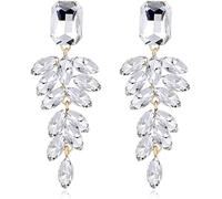 Fdeety Orecchini Pendenti Donna In Cristallo Trasparente Eleganti E Raffinati Perfetti Per Serate E Cerimonie Orecchini Gioiello Con Cristalli Scintillanti Accessori Moda Donna
