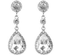 FDEETY Orecchini Pendenti Goccia Cristallo Brillante Strass Eleganti Cerimonia Matrimonio Donna
