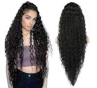 FDEETY Parrucca Riccio Ondulato Lunga Coda Cavallo Cordoncino Sintetica Naturale Capelli Volumizzante Estensione