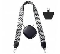 FDEETY Portacellulare da Collo Donna Tracolla Porta Cellulare Borsa Piccola Crossbody Borsetta Telefono Nera Tracolla Regolabile per Smartphone