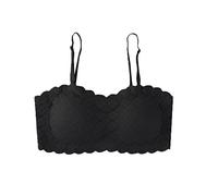 FDEETY Reggiseni Donna Senza Cuciture Bordo Ondulato Reggiseno Senza Ferretto Microfibra Minimizer Comodo Traspirante Morbido Bralette Supporto Quotidiano Intimo Modellante