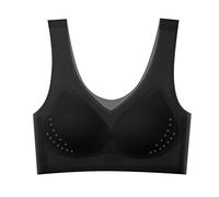 FDEETY Reggiseni Sportivi per Donna Reggiseno Senza Cuciture in Seta di Ghiaccio ad Alto Impatto Reggiseno Sportivo per la Schiena di Bellezza Traspirante