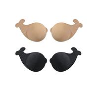 FDEETY Reggiseno in Silicone Senza Spalline Push-Up Tape Adesivi Intimo Invisibile Solleva Bralette Impermeabile Senza Cuciture