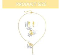FDEETY Set Di Gioielli Foglia Oro 18k Collana Con Pendente E Orecchini Con Perla Sintetica Anello Regolabile Parure Elegante Per Donna Accessorio Raffinato E Luminoso