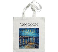 FDEETY Shopper Borsa Tela Cotone Riutilizzabile Arte Classica Dipinto Famoso Quadro Museo Spesa Quotidiana Trasporto Ecologico