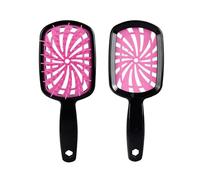 Fdeety Spazzola Per Capelli Ventilata Rosa Nero Design Antinodi Styling Professionale Pettine Per Capelli Lisci E Mossi 150 Caratteri(Pink)
