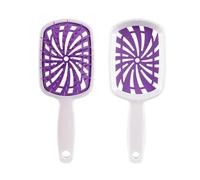 Fdeety Spazzola Per Capelli Ventilata Rosa Nero Design Antinodi Styling Professionale Pettine Per Capelli Lisci E Mossi 150 Caratteri(Purple)