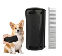 FDEETY Spazzola Toelettatura Cani Pettine Metallo Ergonomico Antiscivolo Strumento Professionale Rimozione Pelo Animali Domestici