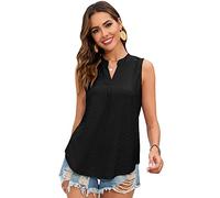 FDEETY Tshirt Donna Maglietta Maniche Corte Camicia Elegante Scollo a V Tessuto Testurizzato Top Casual Primavera Estate Abbigliamento Maglia Leggera Traspirante