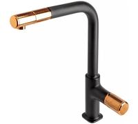 FDesign Ardesia rubinetto da cucina verticale nero-oro/oro antico FD1-ARD-8-25