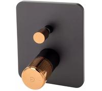FDesign Ardesia rubinetto per vasca e doccia da incasso nero FD1-ARD-7P-25