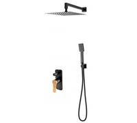 FDesign Seppia set doccia da incasso con soffione nero FD1-SPA-7PSET-25