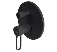 FDesign Zaffiro rubinetto per vasca e doccia da incasso nero FD1-ZFR-7P-22