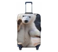 Fdfekgvplp Baby Polar Bear stampato bagagli Protector Covers elastico viaggio valigia Protector Cover Fit 45-81 pollici bagagli, nero, Small