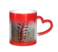 Fdfekgvplp Baseball Lace Close Up Colore Cambiare Tazze di Caffè Sublimazione Magia Ceramica Tazze 11oz Tazza Magica Sensibile Al Calore Tazze Da Caffè Regali Per Uomo Donna 3 Colori Disponibili