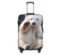Fdfekgvplp Copertura per valigia per bagagli Baby Bear Polar Bear stampata elastica da viaggio coperture per bagagli Protector adatta a valigie da 46-81 cm, bianco, Large