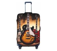 Fdfekgvplp Copertura per valigia per bagagli chitarra elettrica stampata elastica da viaggio copre per bagagli da 45,7 a 81,7 cm, Bianco, Large