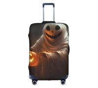 Fdfekgvplp Copertura per valigia per bagagli fantasma con una lanterna Jack O stampato elastico da viaggio copre per valigie da 45-81 cm, Bianco, Medium