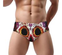 Fdfekgvplp Dead Sugar Horror Skull - Slip a triangolo da uomo, a vita bassa, morbidi, traspiranti e assorbenti per il sudore, taglie S-3XL, nero, Large