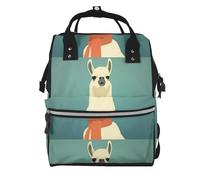 Fdfekgvplp Zaino per pannolini con stampa di lama in una sciarpa, zaino per pannolini con stampa mummia, borse per bambini, borsa a tracolla casual, borsa da viaggio per la mamma, regali per la festa