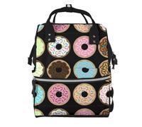 Fdfekgvplp Zaino per pannolini per mummia, con stampa di una torta di fiori, per allattamento, casual, borsa da viaggio per la mamma, regali per la festa della mamma