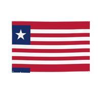 FDGBNM Bandiera della Liberia Vibrante Party Banner 119,4 x 43,2 cm, resistente ai raggi UVFadeProof, 4 occhielli, per uso interno/esterno.