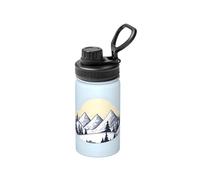FDGBNM Borraccia termica White Snowy Mountains, 350 ml, a doppia parete, a prova di perdite, a prova di sudore, all'aperto e in viaggio.