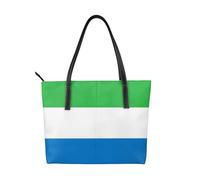 fdgbnm Borsa a mano con stampa bandiera della Sierra Leone. Borsa a mano da donna, borsa a tracolla grande in ecopelle.