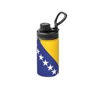FDGBNM Bottiglia termica con bandiera della Bosnia ed Erzegovina, 340 g. Doppia parete, a prova di perdite, a prova di sudore, all'aperto e in viaggio.
