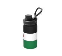 FDGBNM Bottiglia termica con bandiera dello Stato della Palestina, 340 g. Doppia parete, a prova di perdite, a prova di sudore, all'aperto e in viaggio.