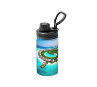 FDGBNM Bottiglia termica con paesaggio delle Maldive da 350 ml. Doppia parete, a prova di perdite, a prova di sudore, all'aperto e in viaggio.