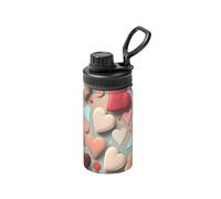 FDGBNM Bottiglia termica Love Pattern da 340 ml. Doppia parete, a prova di perdite, a prova di sudore, all'aperto e in viaggio.