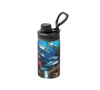 FDGBNM Bottiglia termica Submarine Shark Coral da 350 ml. Doppia parete, a prova di perdite, a prova di sudore, all'aperto e in viaggio.