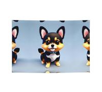 FDGBNM Card Love Fancy Puppy Vibrant Party Banner 119,4 x 43,2 cm, resistente ai raggi UV, resistente allo sbiadimento, 4 occhielli, per uso interno ed esterno.