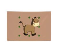 FDGBNM Cartone animato asino vibrante Party Banner 119,4 x 43,2 cm, resistente ai raggi UVFadeProof, 4 occhielli, per uso interno/esterno.