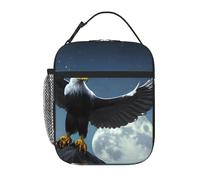 fdgbnm Eagle Under The Stars - Borsa termica per il pranzo, con tasche, per lavoro e scuola
