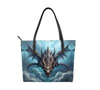 fdgbnm Flying Dragon Prints Handbag Borsa da donna stampata grande borsa a tracolla in ecopelle
