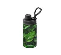 FDGBNM Green Leaf Nature - Bottiglia termica da 350 ml, a doppia parete, a prova di perdite, a prova di sudore, all'aperto e in viaggio.