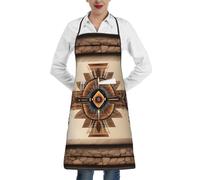 fdgbnm Grembiule da pittura dei nativi americani. Impermeabile di alta qualità con tasca. 100% poliestere, senza pieghe, per cucina, barbecue, bar, salone.