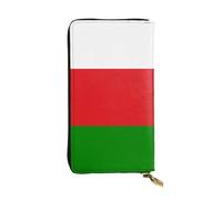 fdgbnm Portafoglio in pelle con bandiera dell'Oman. Portafoglio da donna in pelle RFID, borsa con cerniera di grande capacità