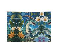 FDGBNM Simpatico striscione per feste con dinosauro vibrante, 119,4 x 43,2 cm, resistente ai raggi UV, resistente allo sbiadimento, 4 occhielli, per uso interno ed esterno.