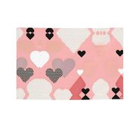 FDGBNM Striscione astratto con grafico d'amore vibrante per feste, 119,4 x 43,2 cm, resistente ai raggi UV, resistente allo sbiadimento, 4 occhielli, per uso interno/esterno.