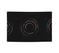 FDGBNM Striscione per feste misterioso cosmico con buchi neri vibranti, 119,4 x 43,2 cm, resistente ai raggi UV, resistente allo sbiadimento, 4 occhielli, per uso interno ed esterno.